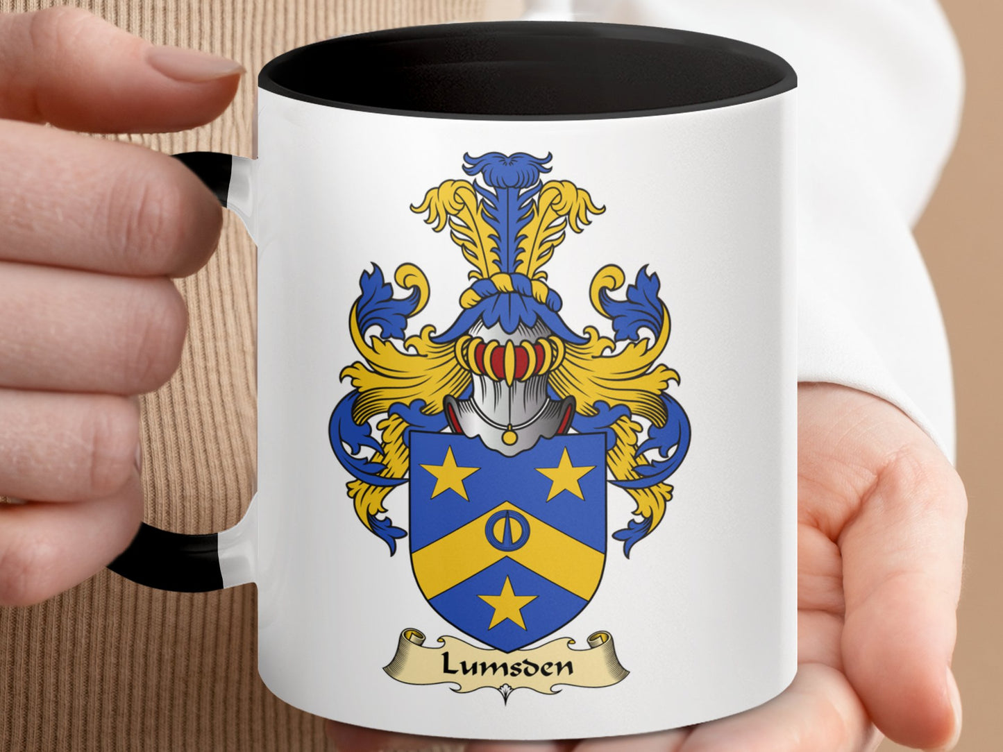 Clan Lumsden Scottish Coat of Arms Accent Mug - Living Stone Gifts