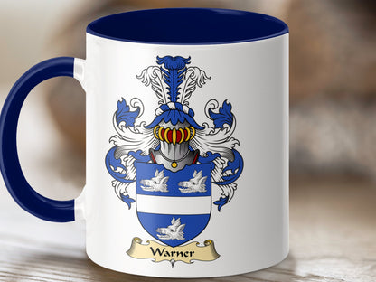 Warner Scottish Family Crest Coat of Arms Mug - Living Stone Gifts