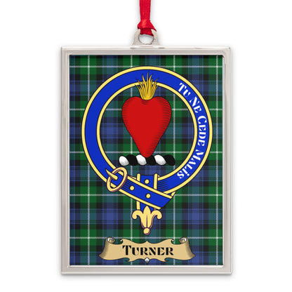 Turner Family Crest Tartan Pattern Ornament product