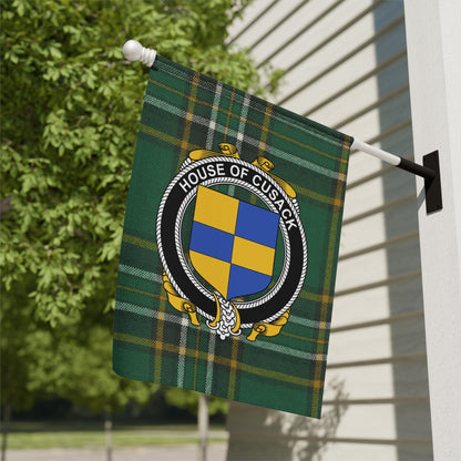 House of Cusack Plaid Crest Outdoor Decor Flag