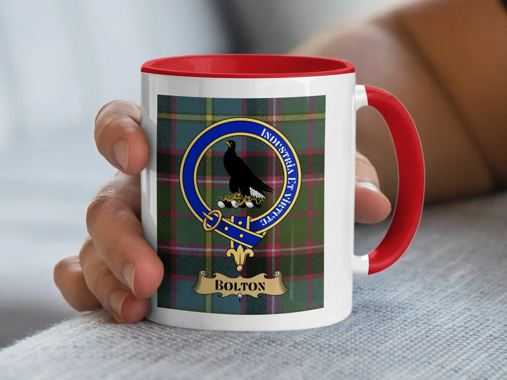Bolton Clan Crest Tartan Mug Indus Utillitate Product