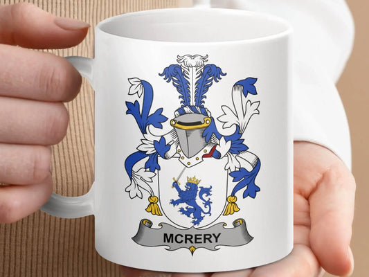 McRery Surname Irish Family Crest Mug - Celtic Ancestry Gifts