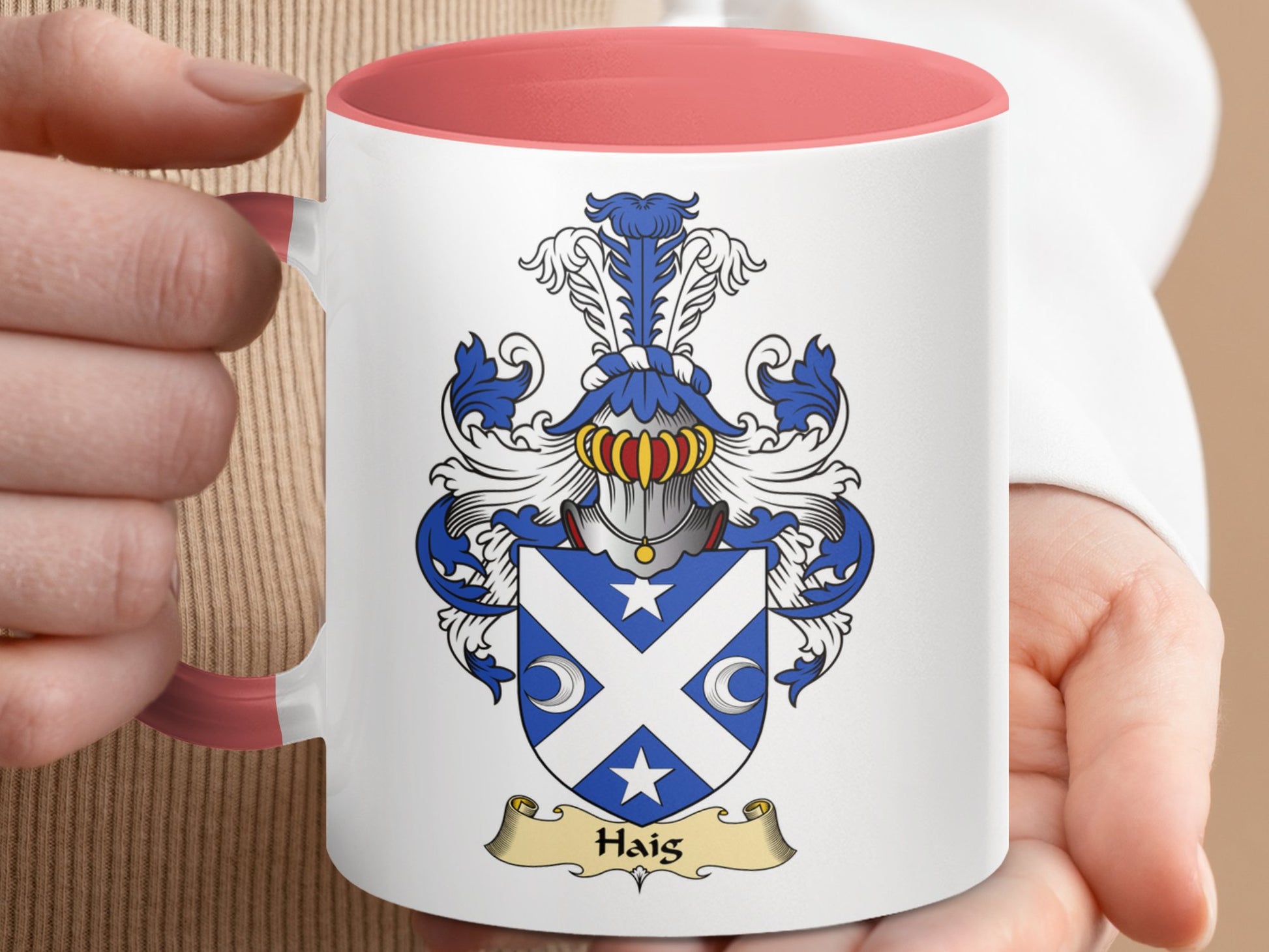 Clan Haig Scottish Coat of Arms Accent Mug - Living Stone Gifts