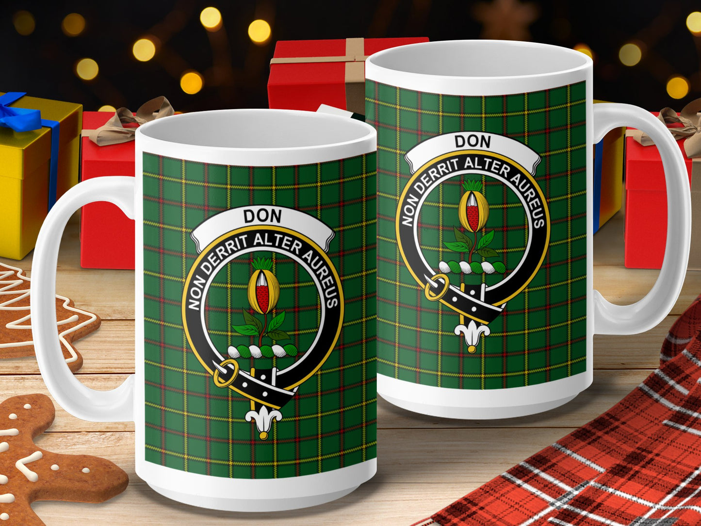 Clan Don Scottish Tartan Crest Heraldry Mug - Living Stone Gifts