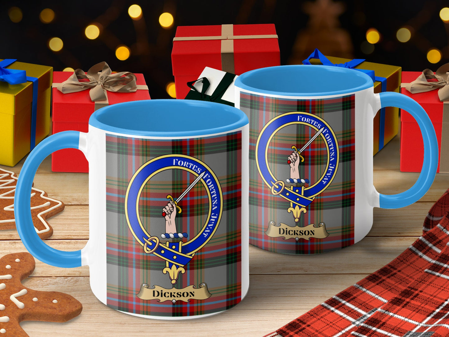 Clan Dickson Scottish Tartan Crest Heritage Mug - Living Stone Gifts