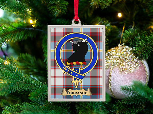 Torrance Family Crest Plaid Christmas Ornament product