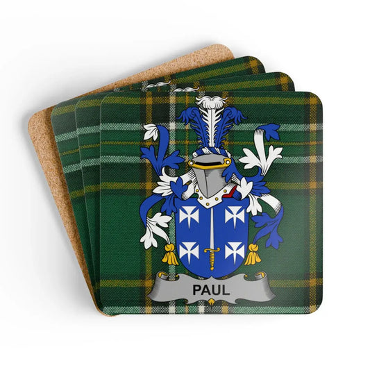 Family Crest Paul Tartan Style Coaster Set product type