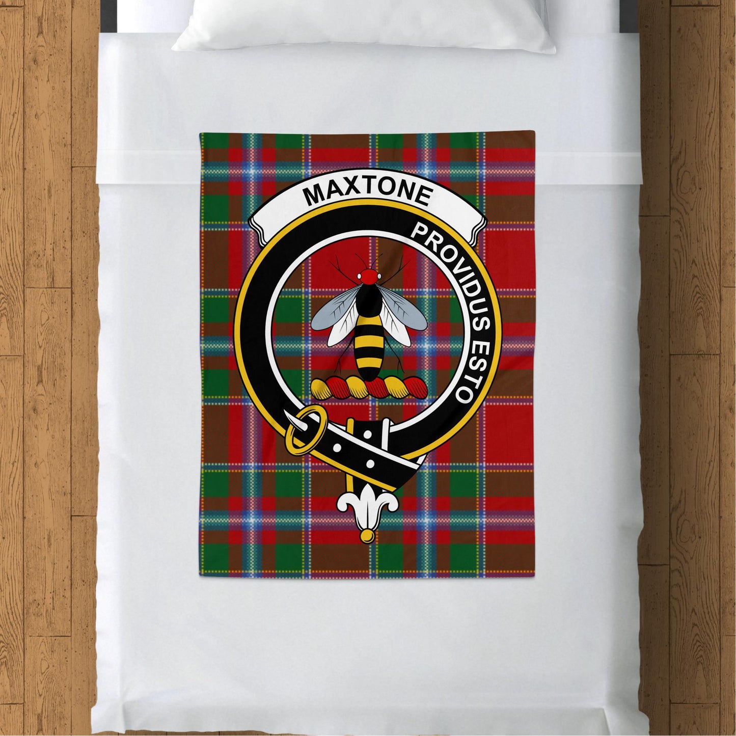 Scottish Clan Maxtone Tartan Throw Blanket - Living Stone Gifts