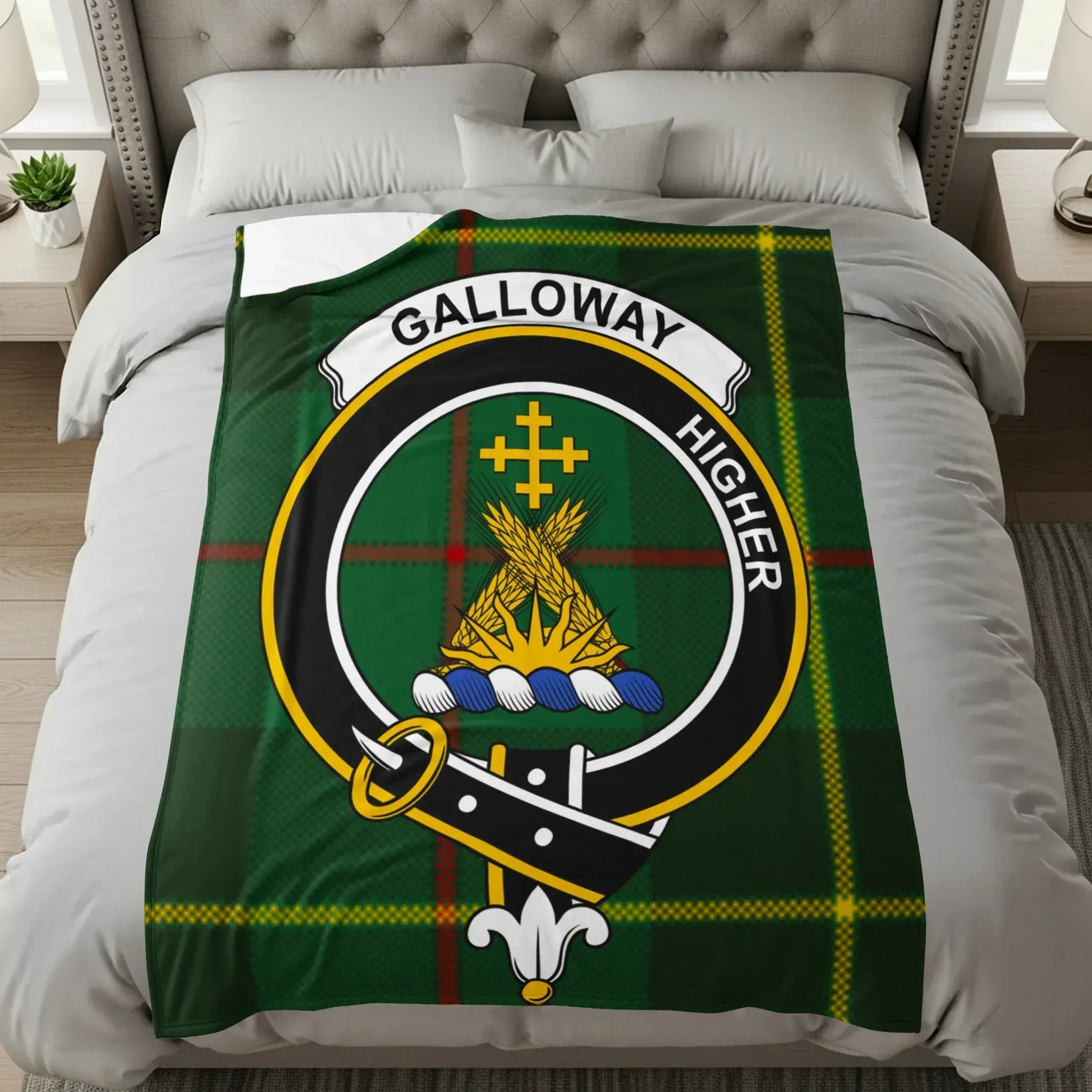 Galloway Higher Clan Crest Plaid Blanket product