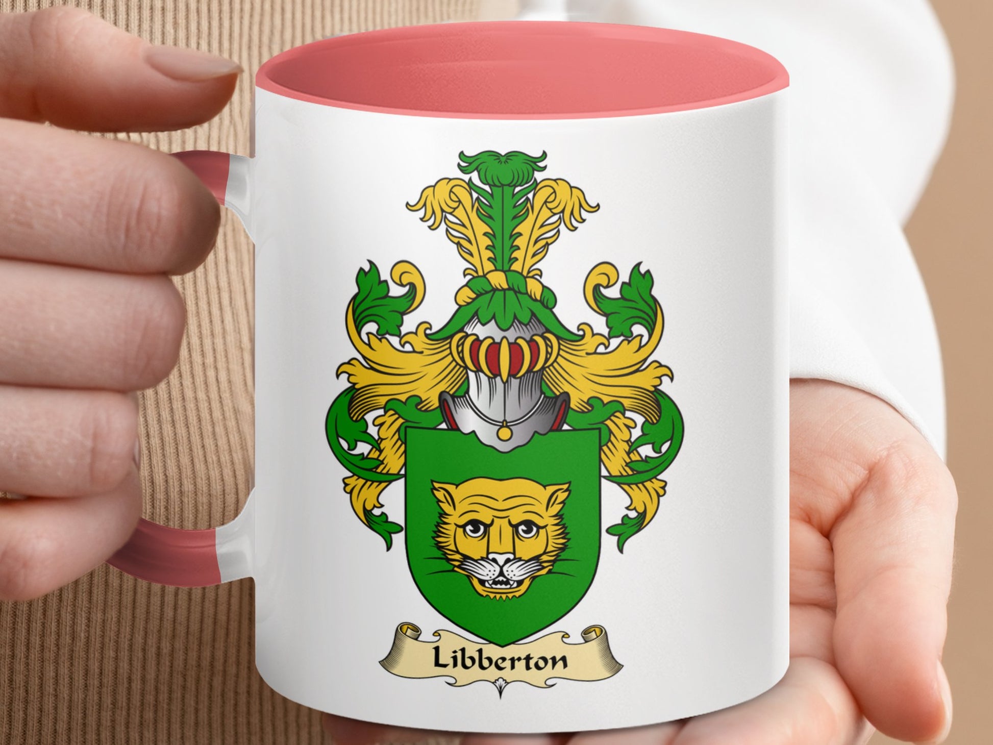 Clan Libberton Scottish Coat of Arms Accent Mug - Living Stone Gifts