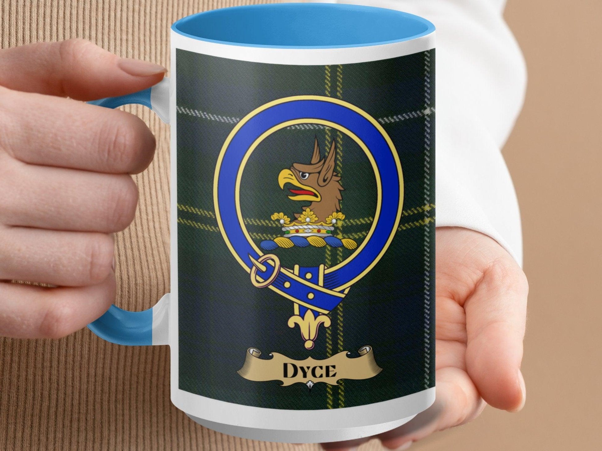 Scottish Clan Dyce Crest Tartans Design Artistic Mug - Living Stone Gifts