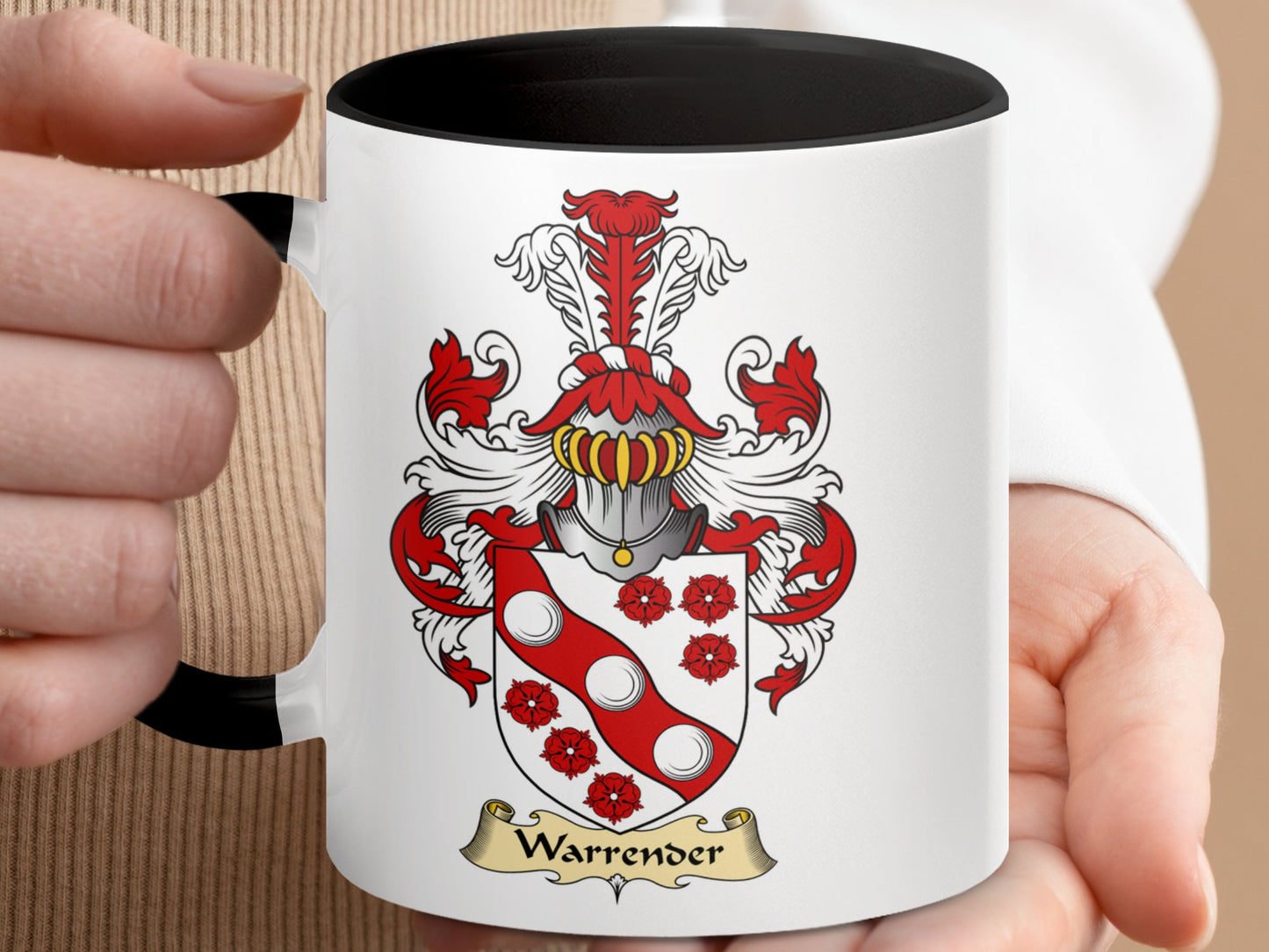 Warrender Clan Scottish Traditional Coat of Arms Mug - Living Stone Gifts