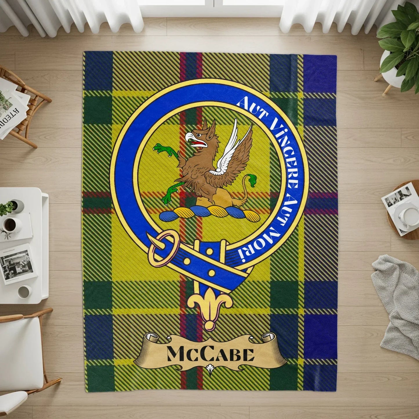 Authentic McCabe Clan Crest Tartan Plaid Rug product