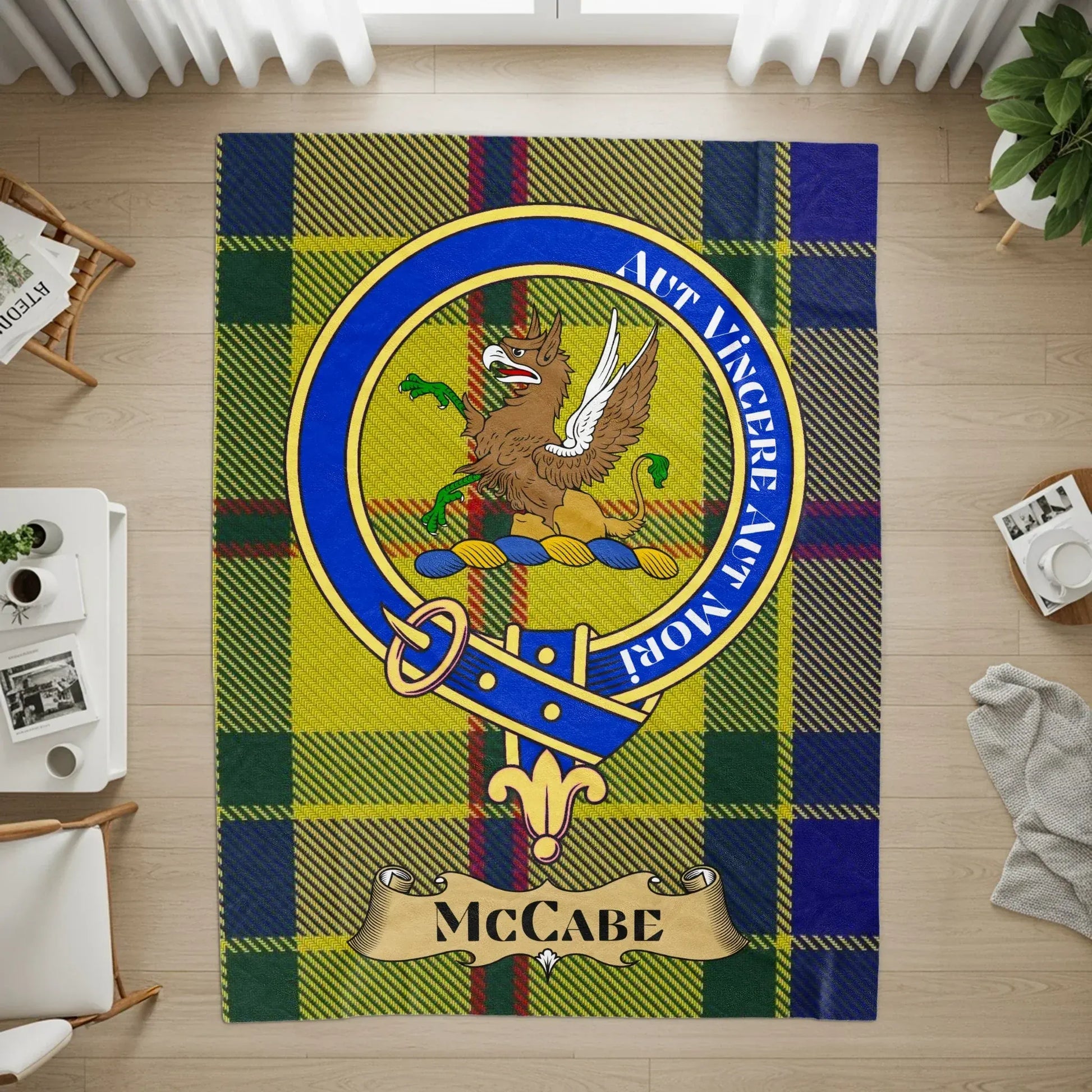Authentic McCabe Clan Crest Tartan Plaid Rug product