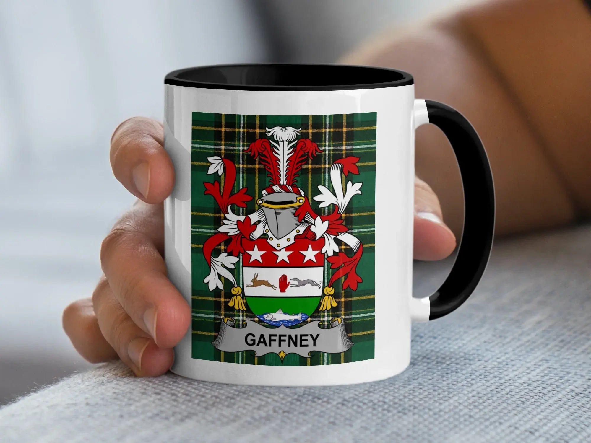 Gaffney Irish National Tartan ceramic accent mug