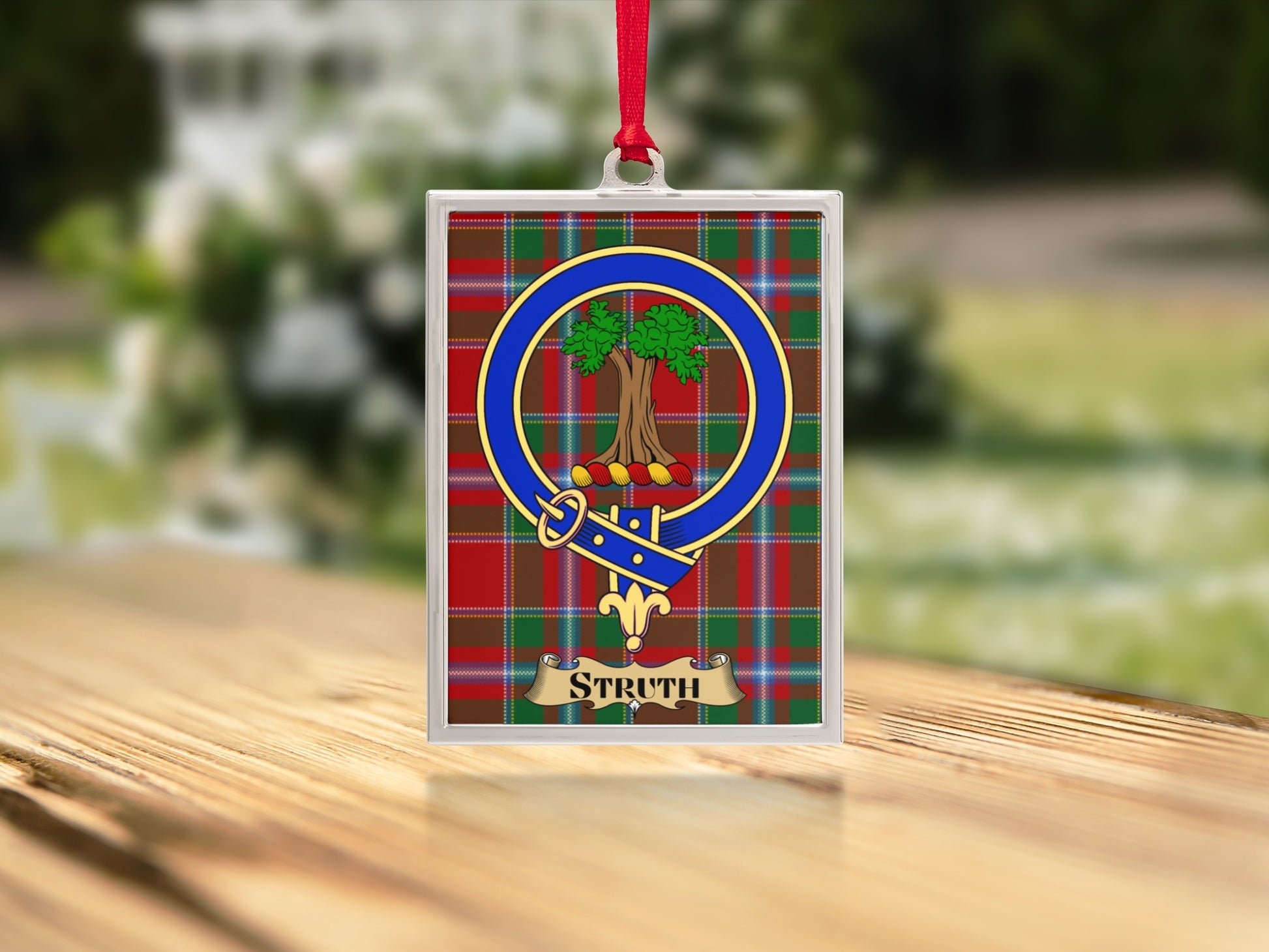 Struth Tartan Badge with Tree Design Ornament product