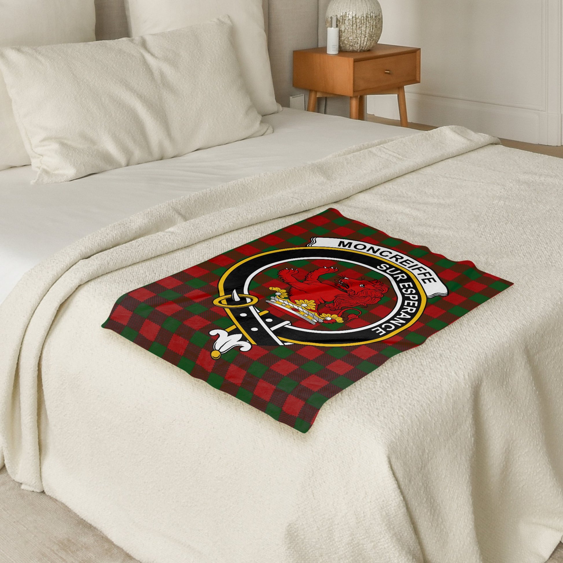 Scottish Clan Moncreiffe Tartan Throw Blanket - Living Stone Gifts