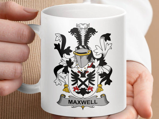 Maxwell Surname Irish Family Crest Mug - Celtic Ancestry Gifts