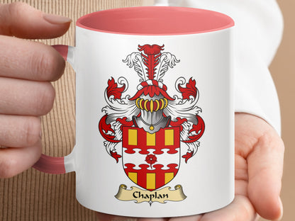 Chaplan Scottish Clan Coat of Arms Accent Mug - Living Stone Gifts