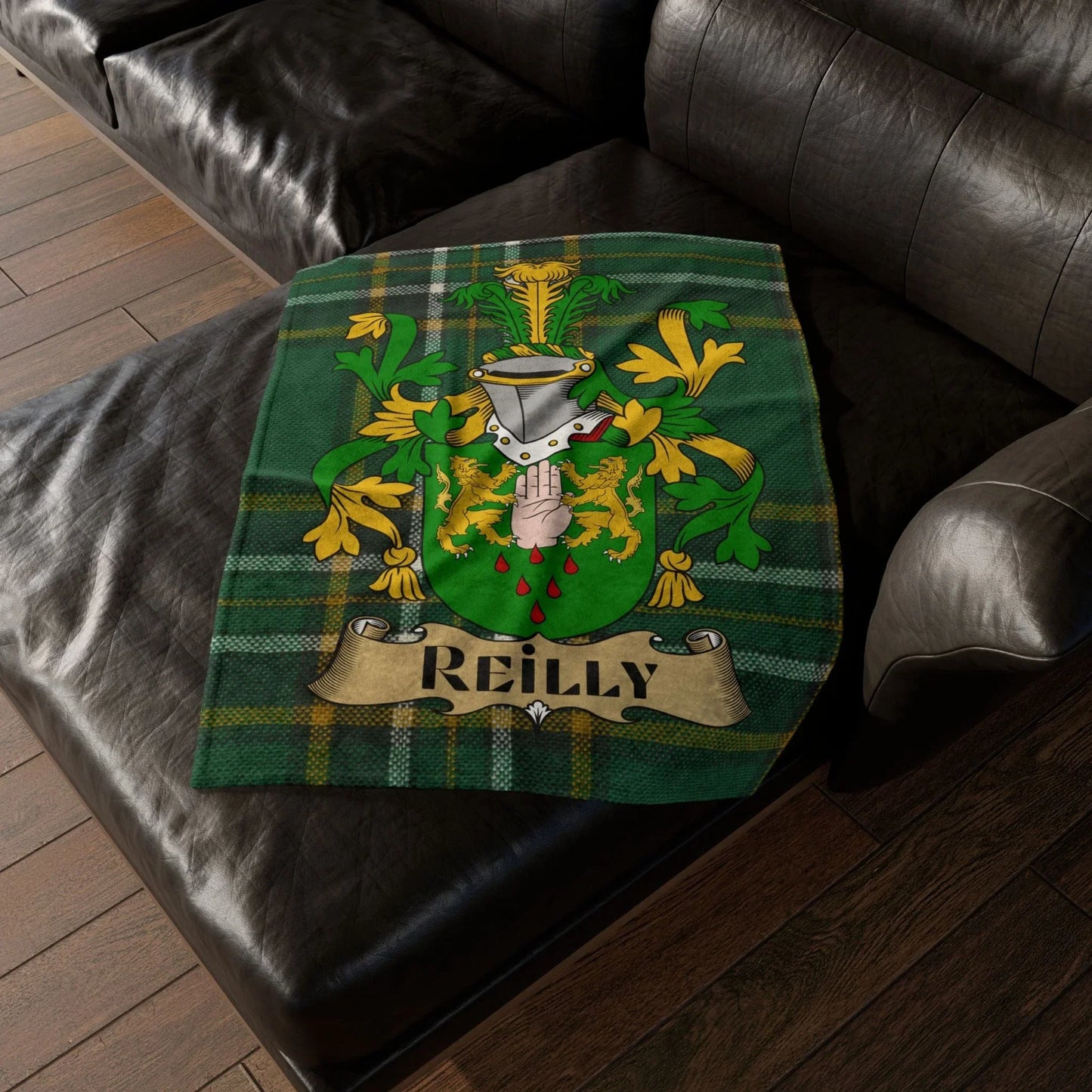 Reilly Surname Irish Coat Of Arms Tartan Blanket