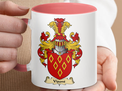 Clan Vipont Scottish Coat of Arms Mug - Living Stone Gifts