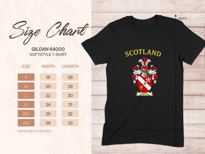 Scotland Family Crest Design Black T-shirt product type