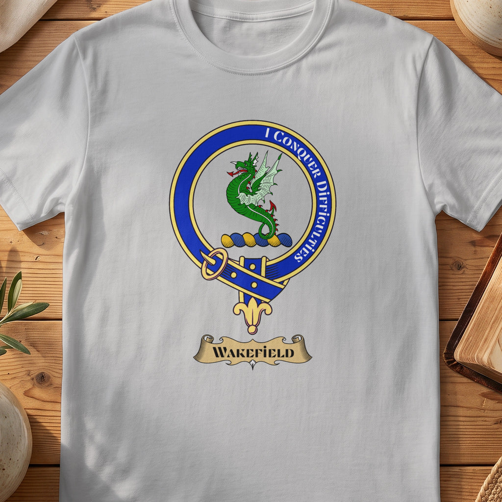 Wakefield Scottish clan crest T-shirt in Sport Grey