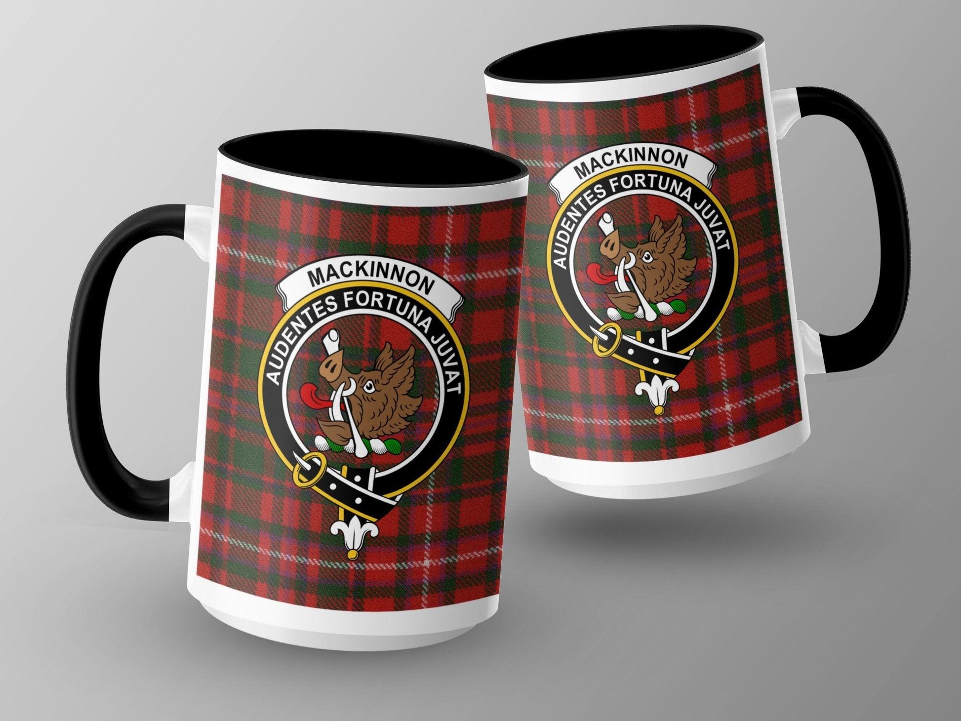 Scottish Clan Mackinnon Tartan Plaid Crest Design Mug - Living Stone Gifts