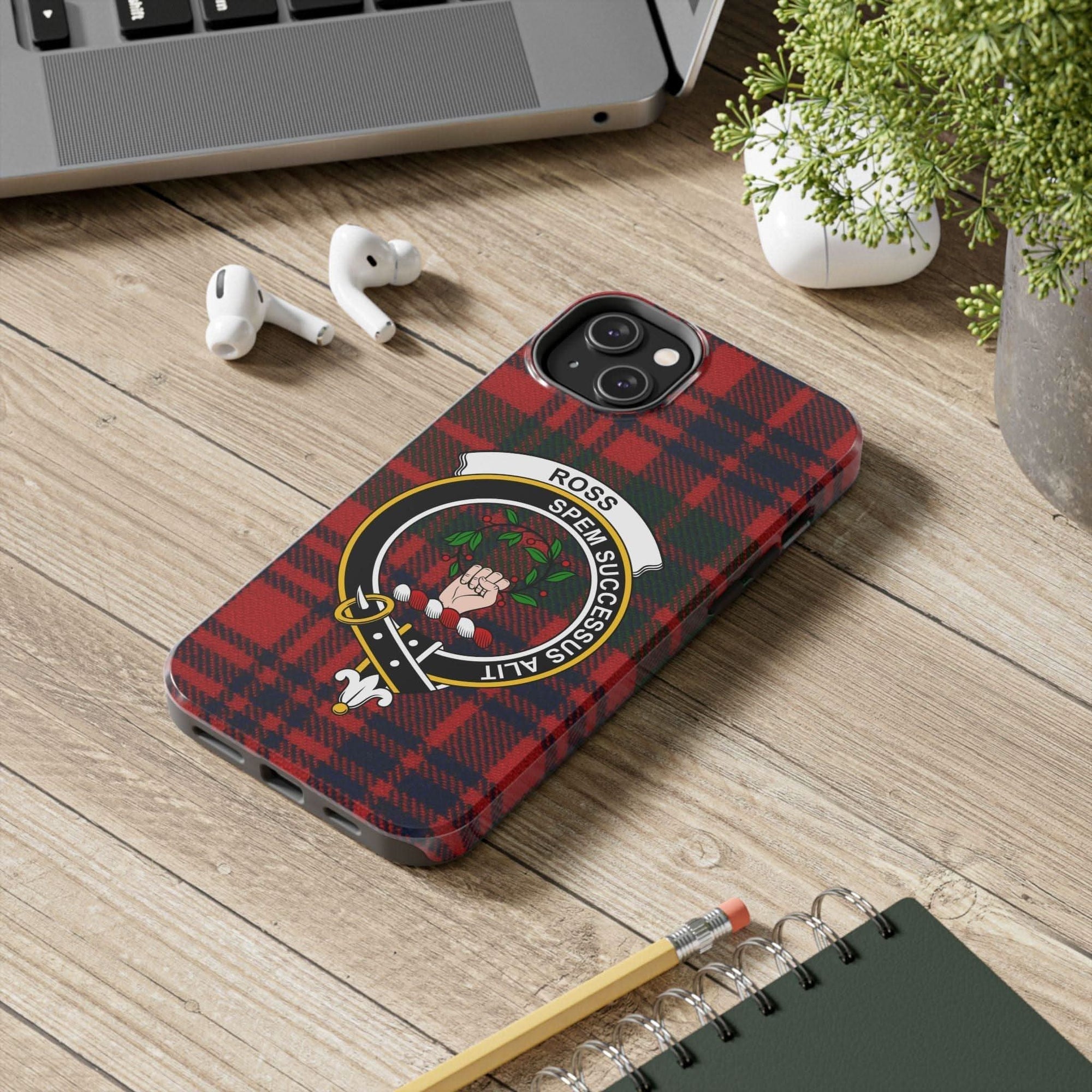 Ross Clan Scottish Tartan Cell Phone Case - Celtic Ancestry Gifts