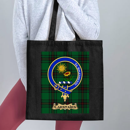 Carstairs Scottish Tartan Clan Crest Tote Bag - Living Stone Gifts