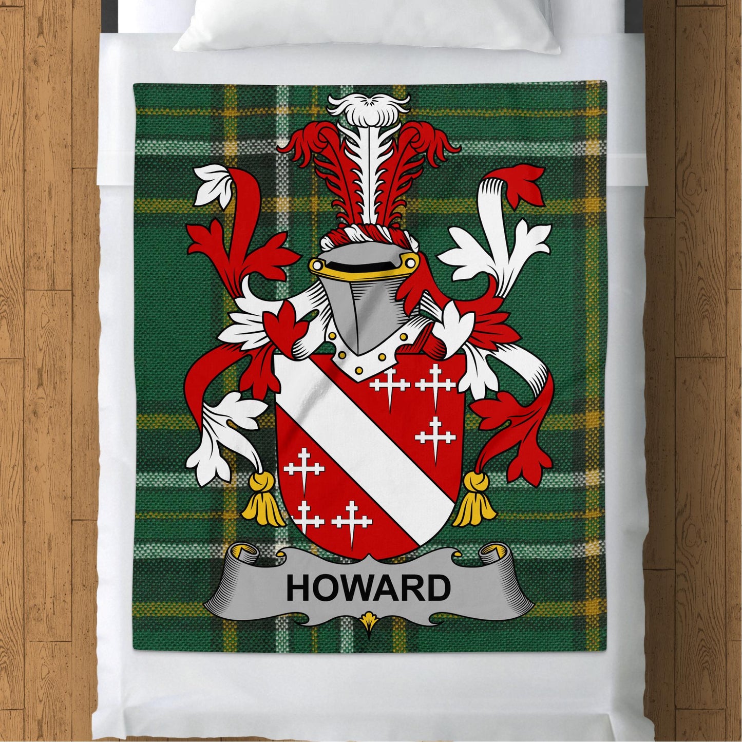 Howard Surname Irish Tartan Throw Blanket - Living Stone Gifts