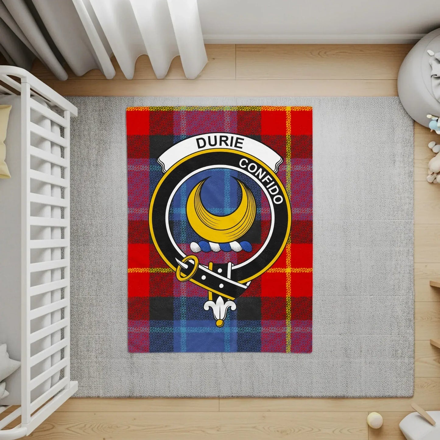 Clan Durie Tartan Crest Rug Home Décor Carpet product