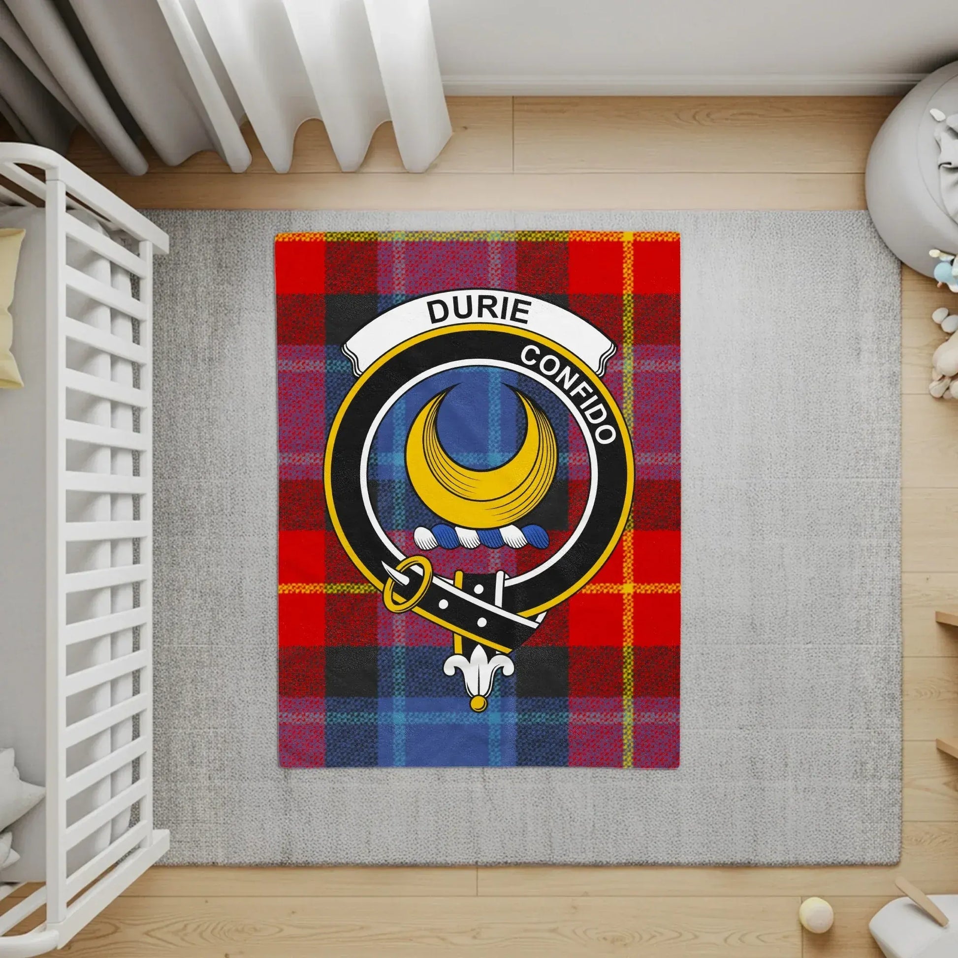 Clan Durie Tartan Crest Rug Home Décor Carpet product