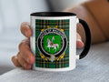 MacGuire Irish National Tartan mug with family crest emblem