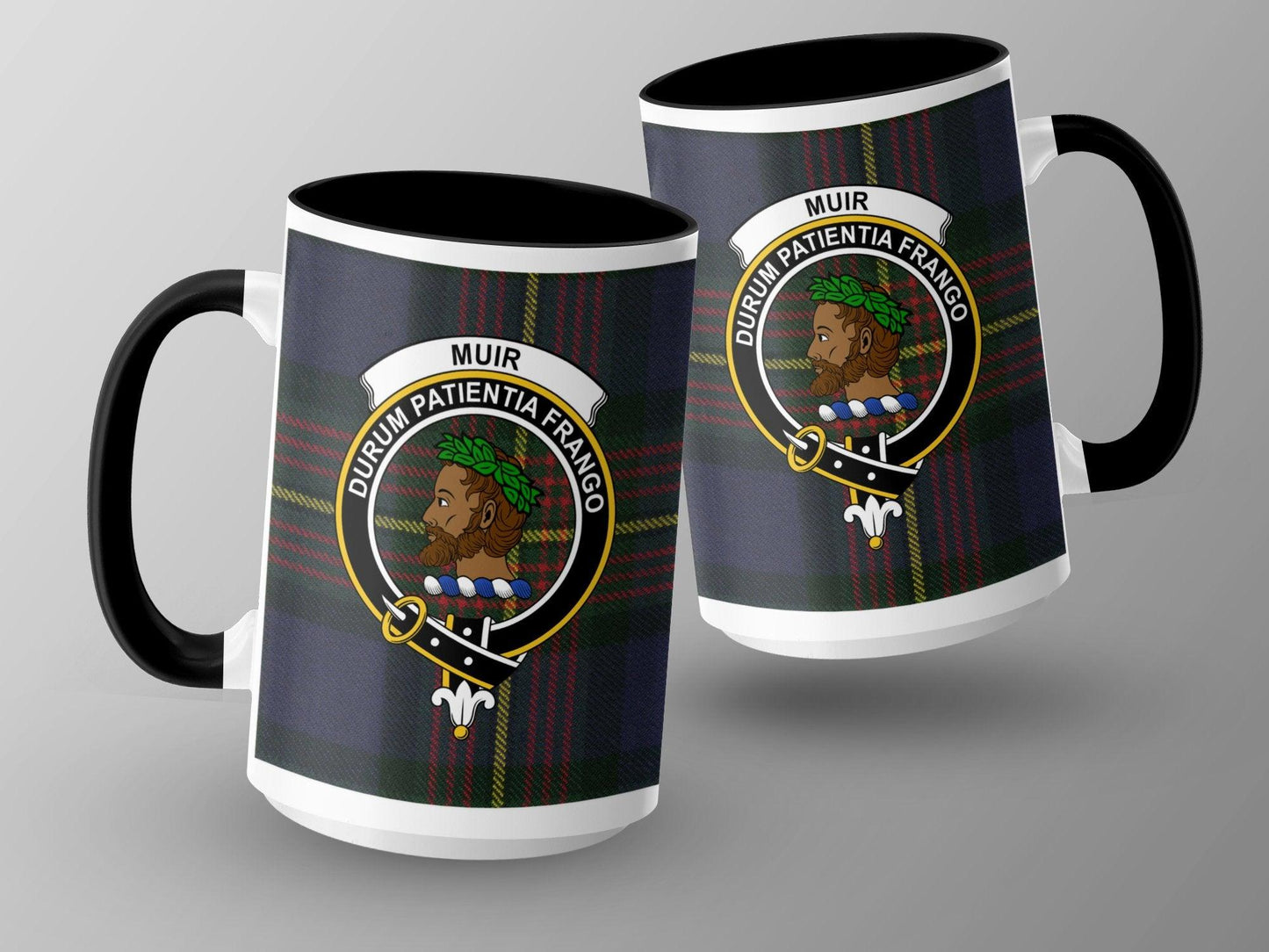 Muir Clan Crest Tartan Scottish Heritage Mug - Living Stone Gifts