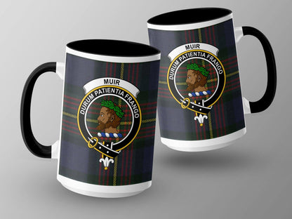 Muir Clan Crest Tartan Scottish Heritage Mug - Living Stone Gifts