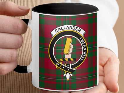 Callander Scottish Tartan Crest Design Mug - Living Stone Gifts