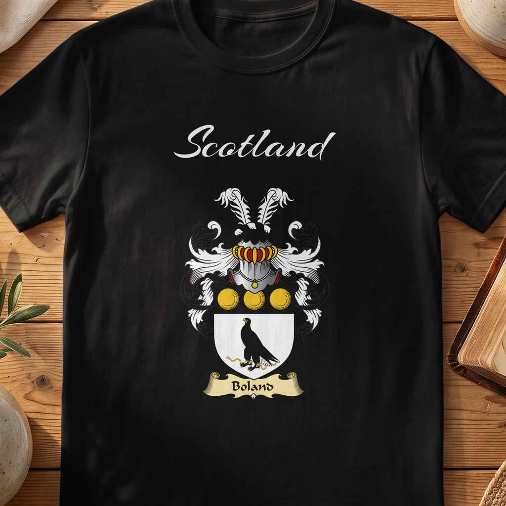 Boland Scottish family shield T-shirt in Black