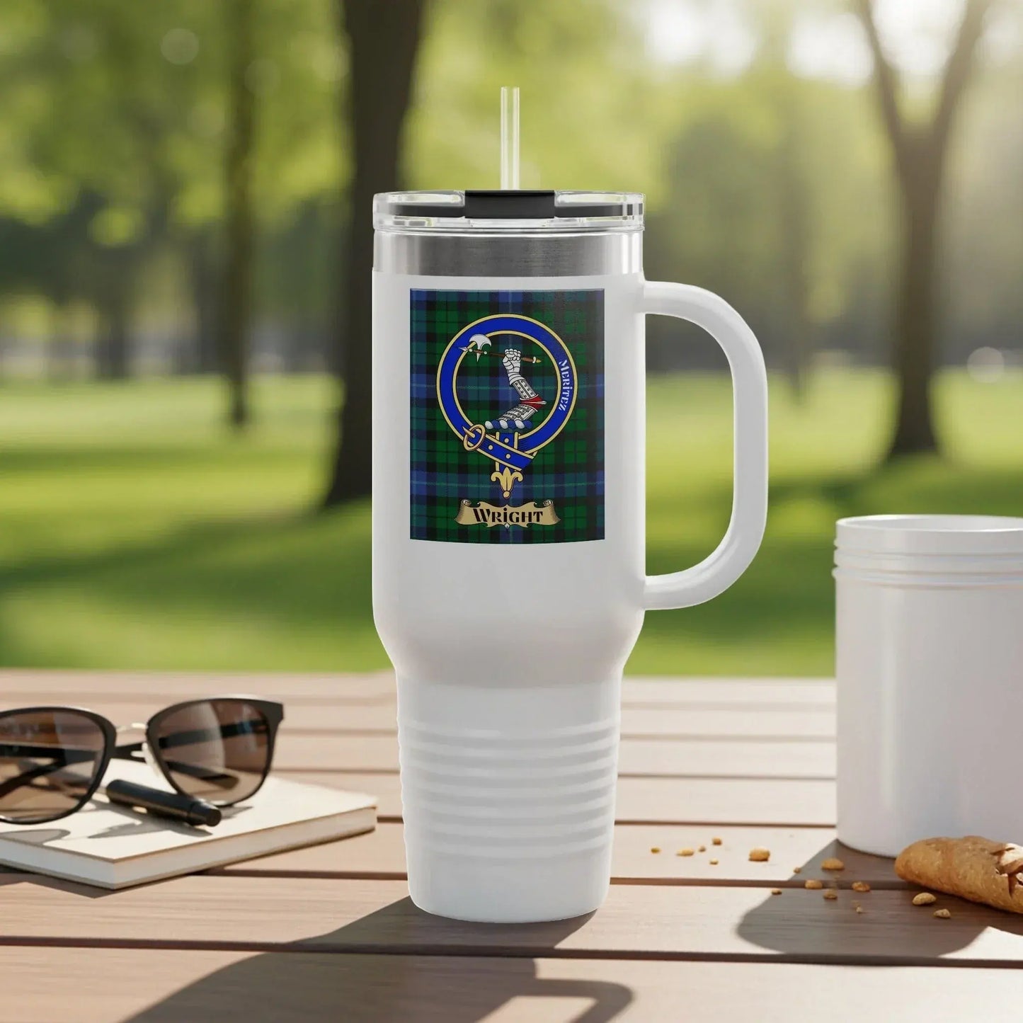 Highland Pride Plaid Tumbler with Straw 20oz product