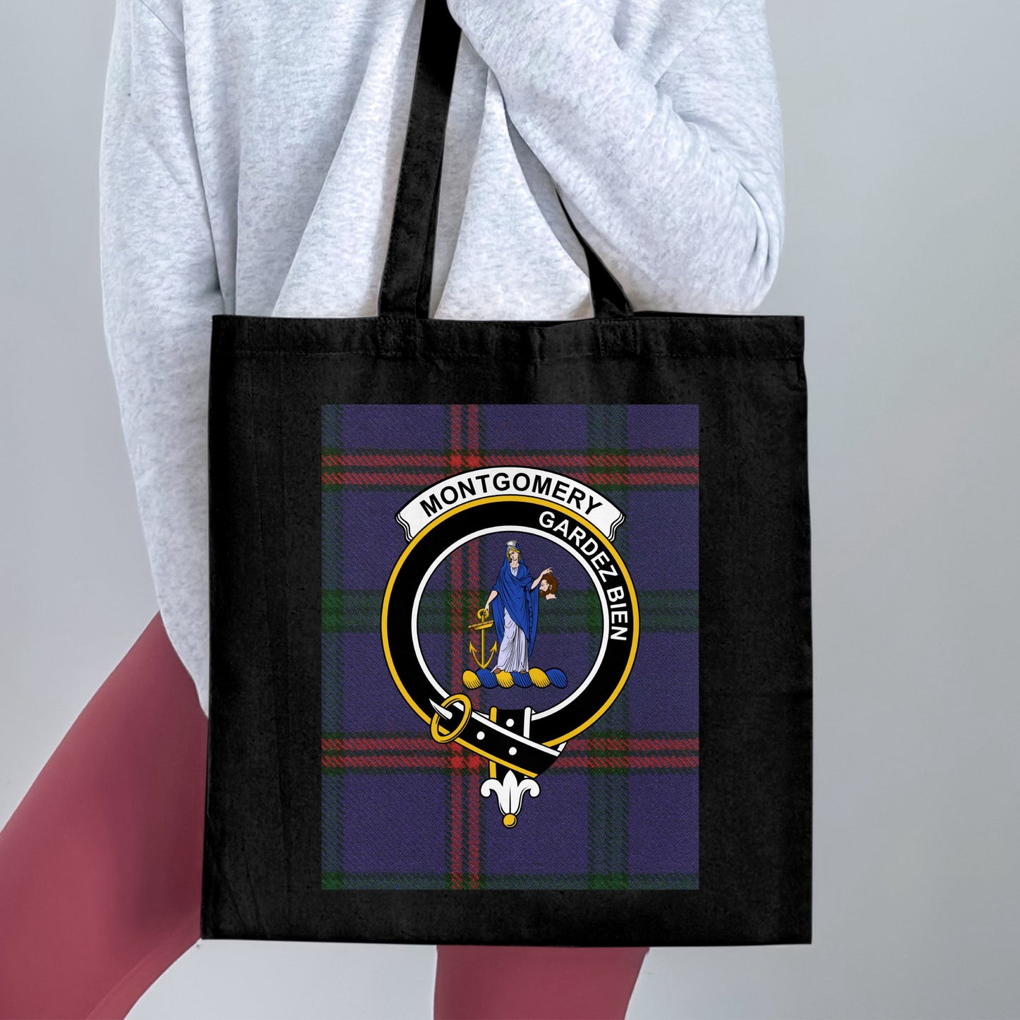 Elegant Montgomery Scottish Clan Crest Tote Bag - Living Stone Gifts