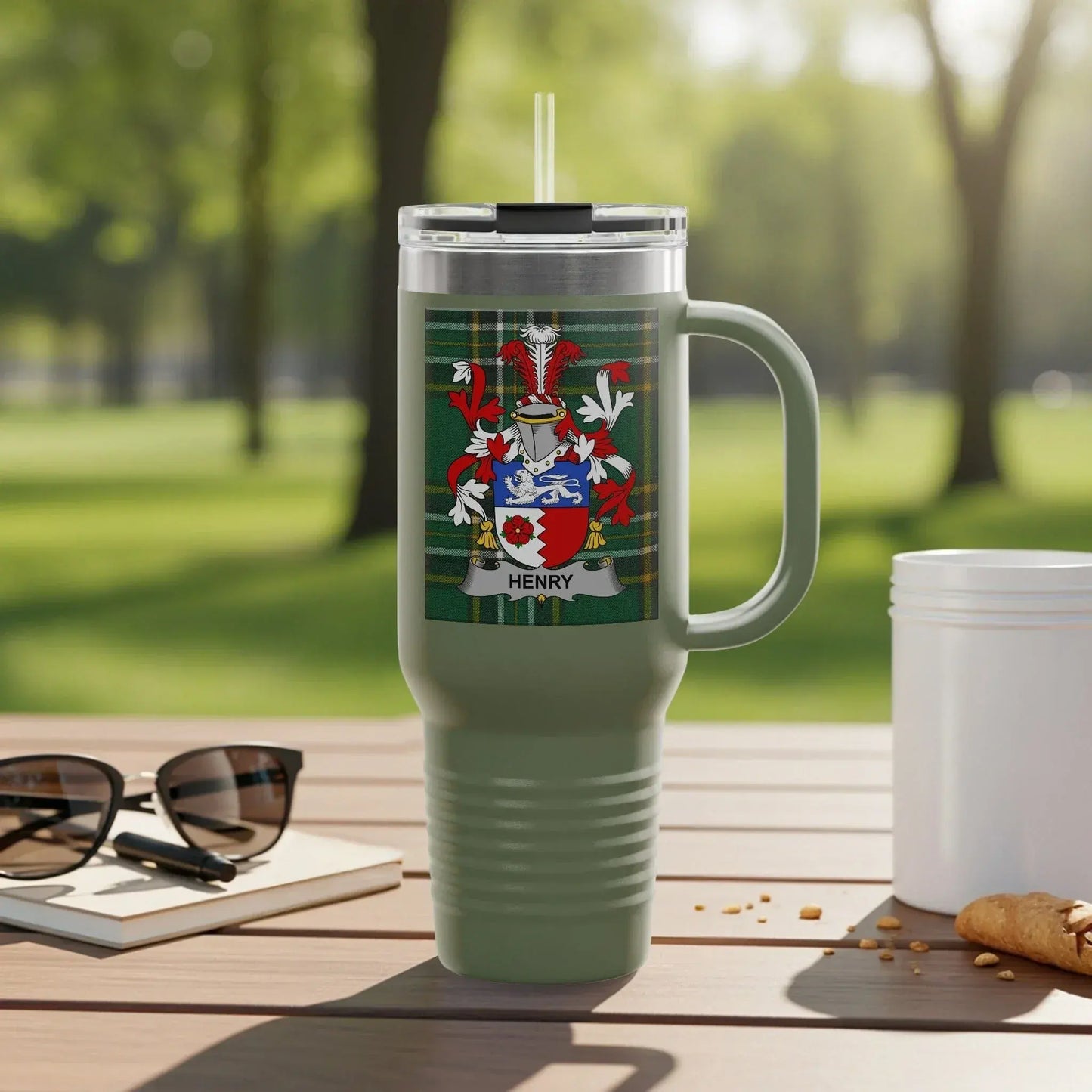 Personalized Family Crest Tumbler Large Capacity Product