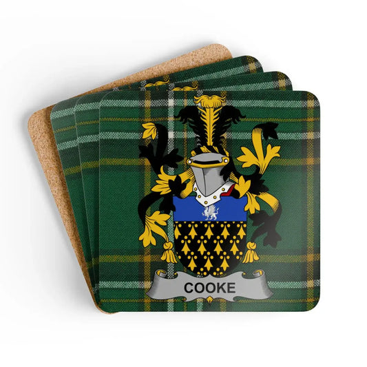 Personalized Family Crest Cork Coaster Set Drinkware Product