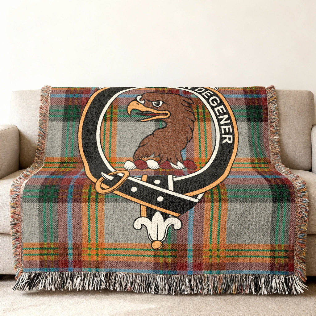Scottish Tartan Clan Degener Eagle Throw Blanket