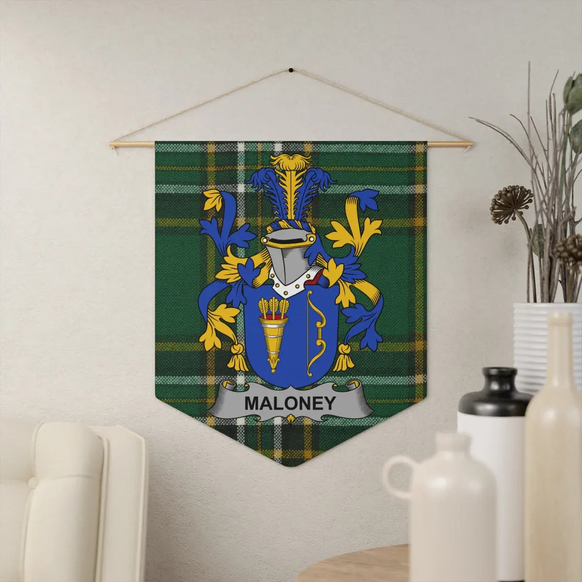Maloney Family Crest Wall Hanging Decorative product
