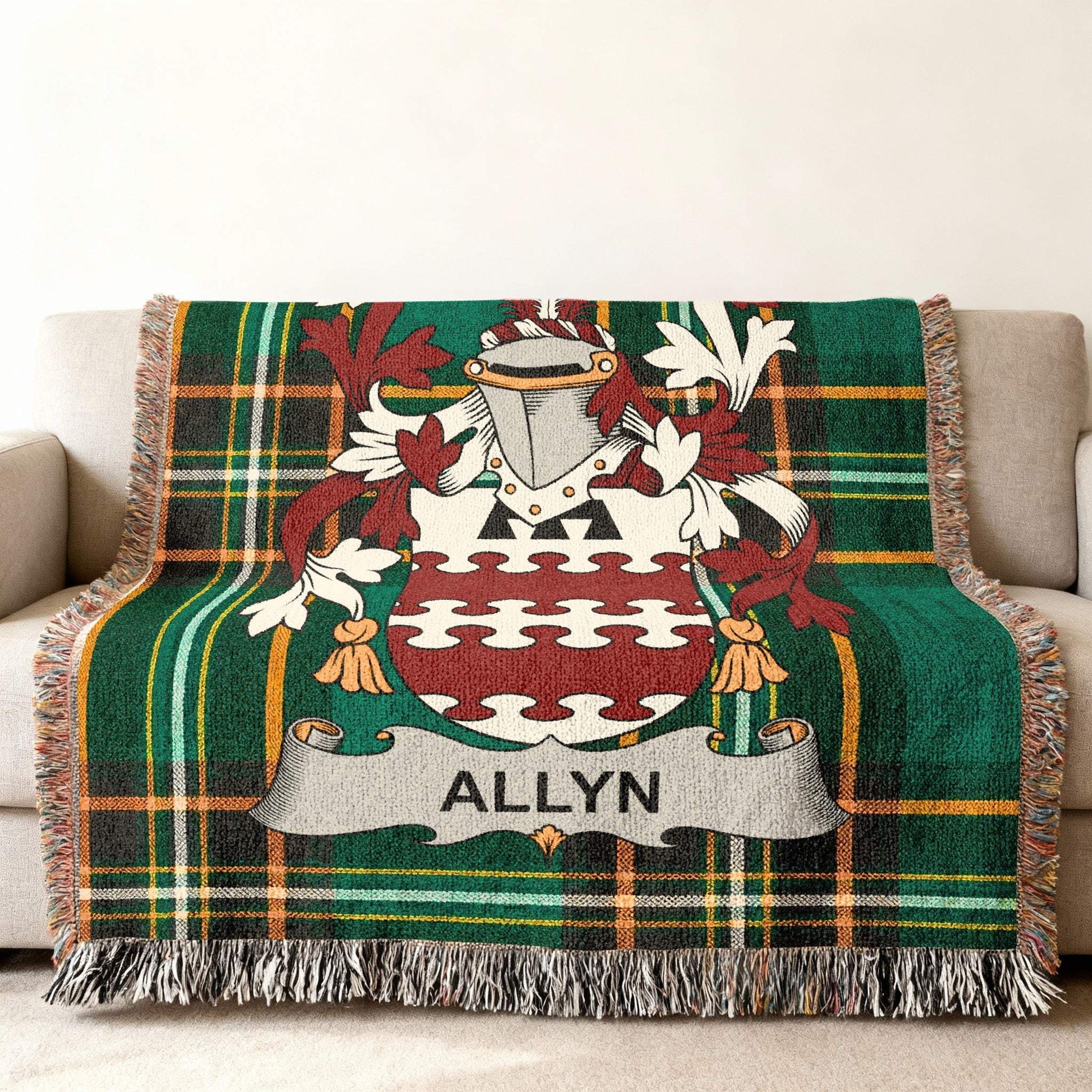 Allyn Family Crest Tartan Plaid Blanket product type