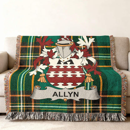 Allyn Family Crest Tartan Plaid Blanket product type