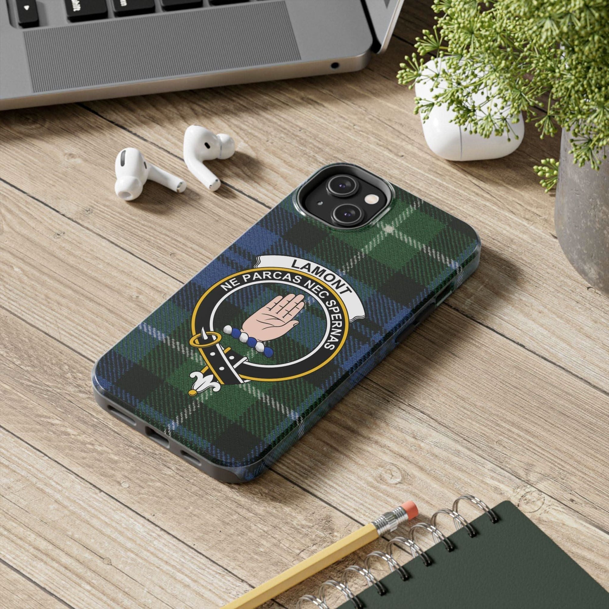 Lamont Clan Scottish Tartan Pattern Cell Phone Case - Celtic Ancestry Gifts