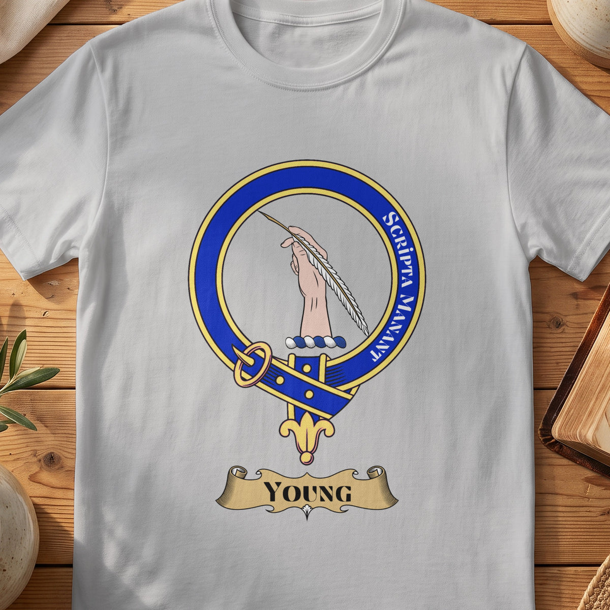 Young Scottish clan crest T-shirt in Sport Grey