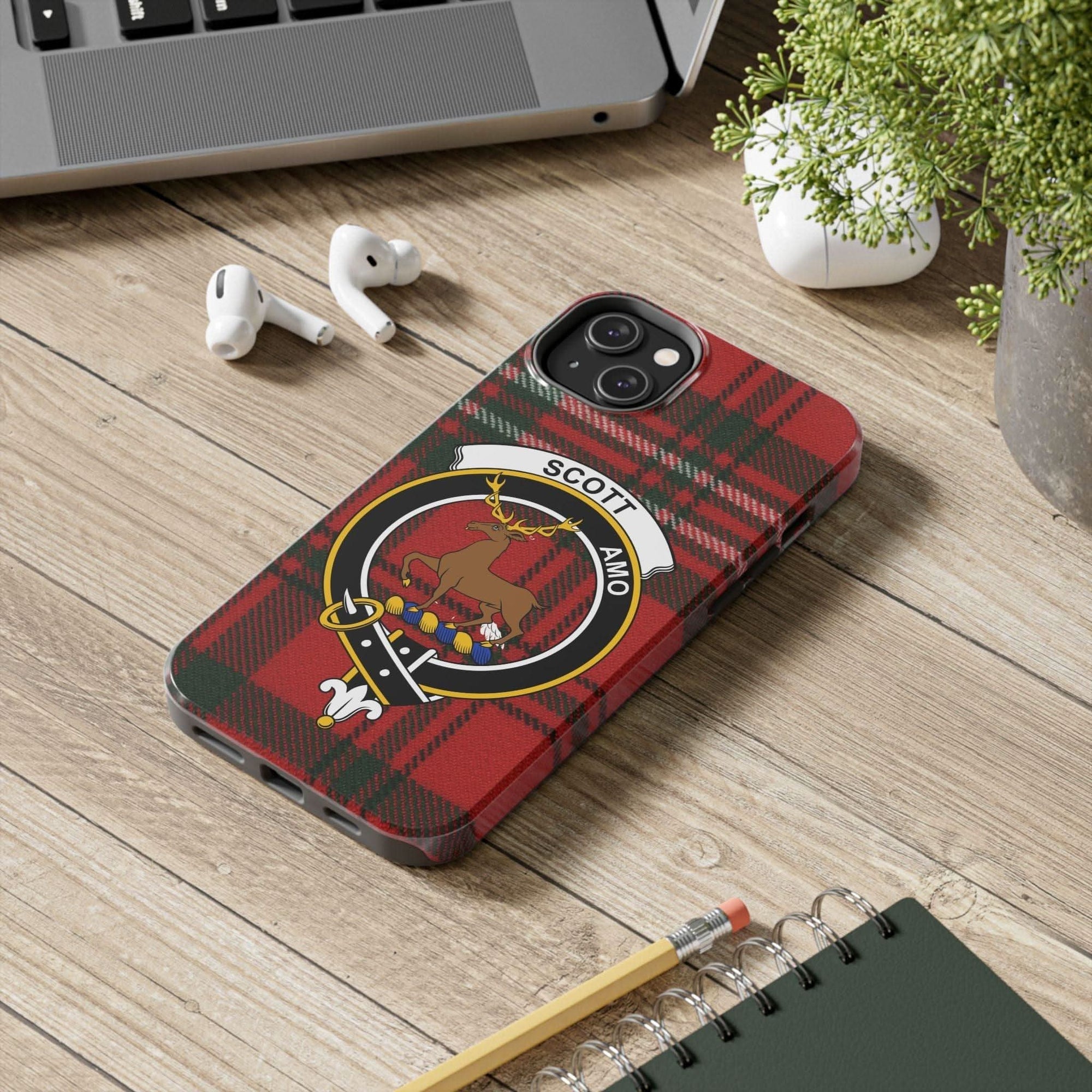 Scott Amo Clan Tartan Plaid Cell Phone Case - Celtic Ancestry Gifts