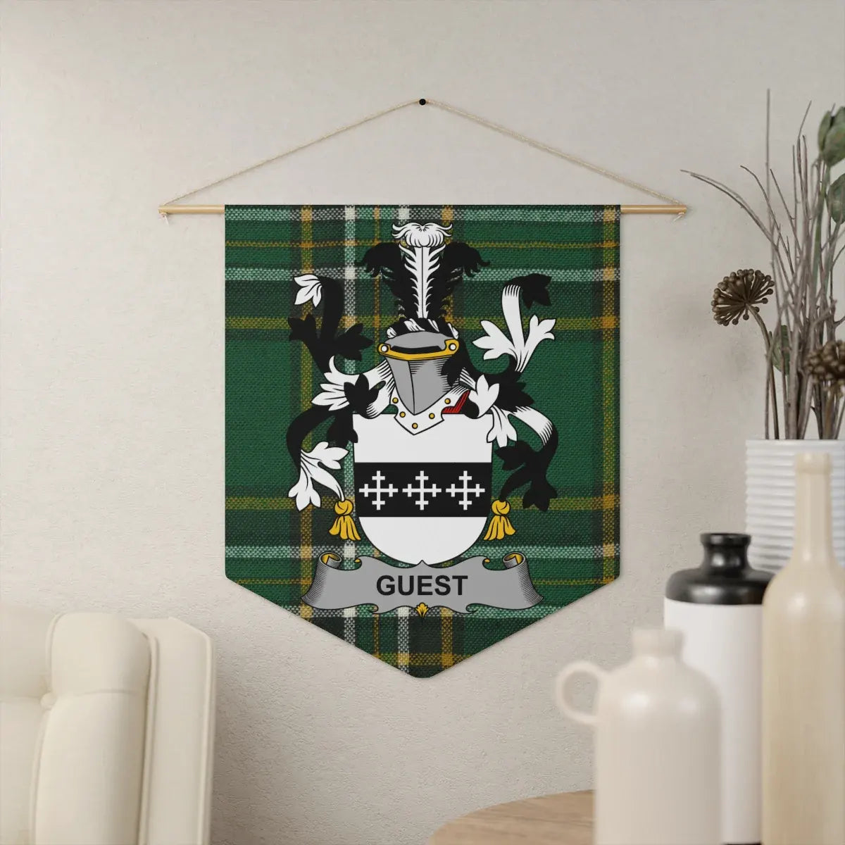 Custom Family Crest Wall Hanging Tapestry product